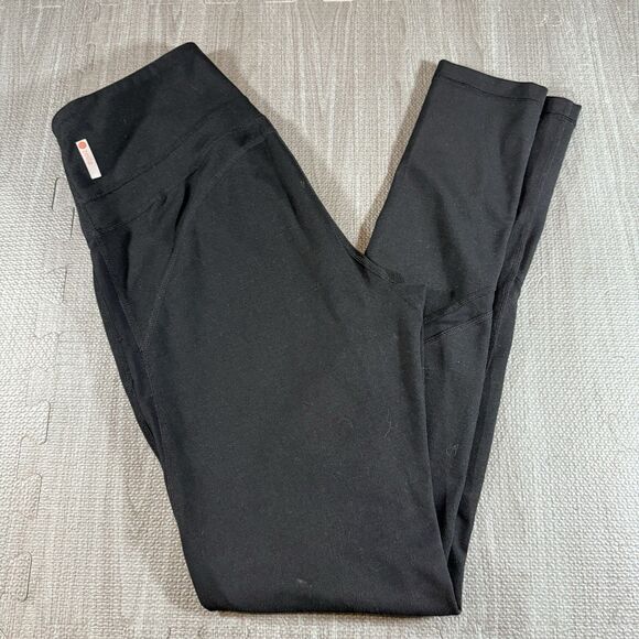 Zella Women’s Black Leggings With Narrow Mesh Swirling Panel Med - Picture 1 of 6